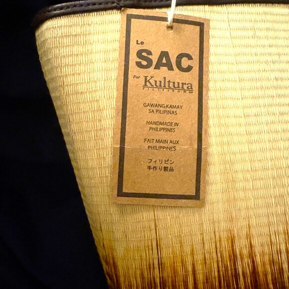Sac Buri Palm Rattan Woven Ombre' Philippine's Shoulder Bag w/ Gold Hardware NWT - Picture 2 of 12
